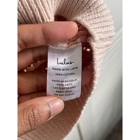 Lulus Women’s Striped Crochet Knit Tank Top Small Sz Beige Multicolor Boho Chic - Picture 3 of 6